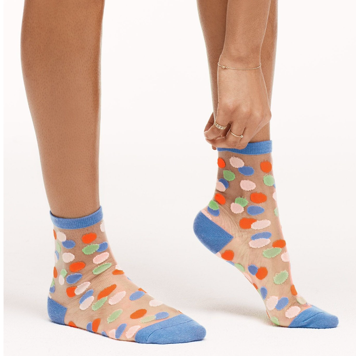 Big Confetti Sheer Socks