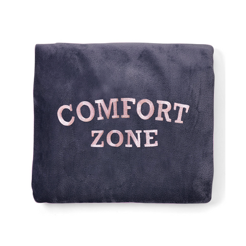 Comfort Zone Plush Fleece Nap Blanket