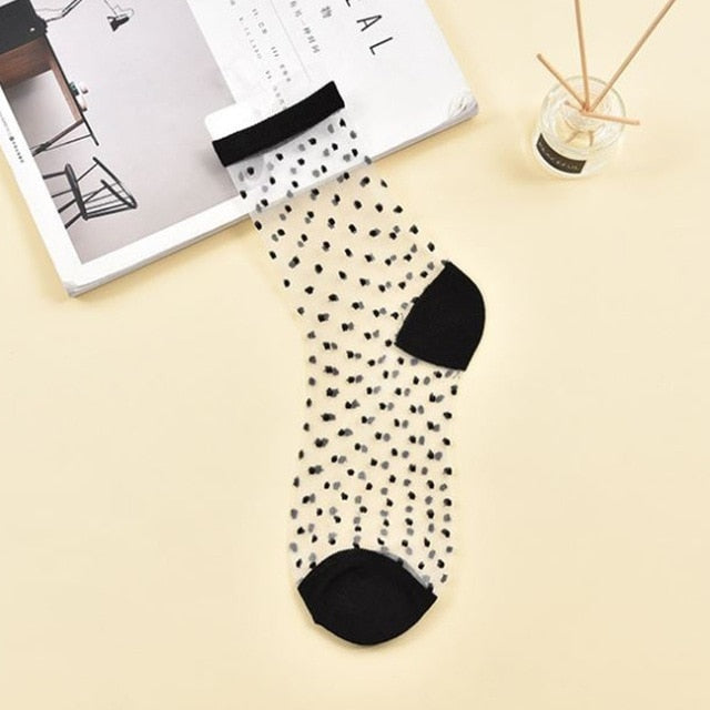 Swiss Dot Sheer Anklet Socks