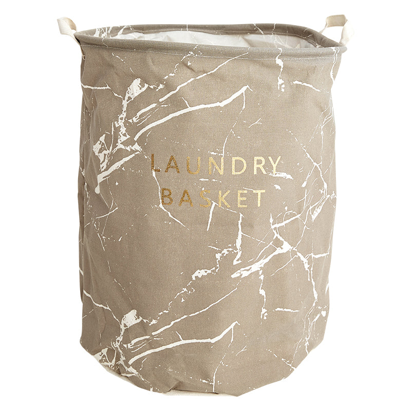 Marble Print Laundry Basket