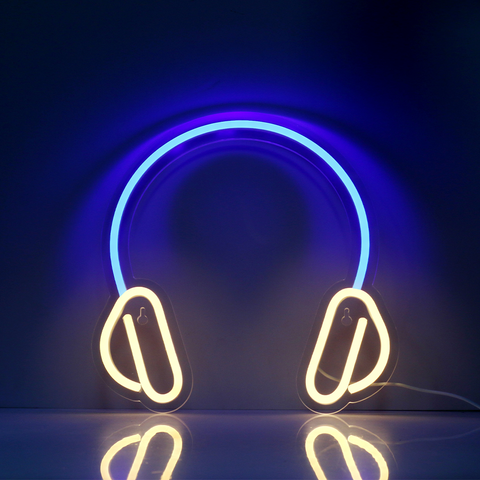 Headphones LED Neon Sign