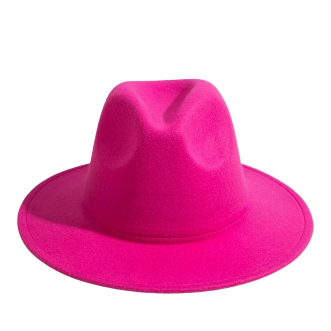 Classic Fedora Hat (Fuchsia)