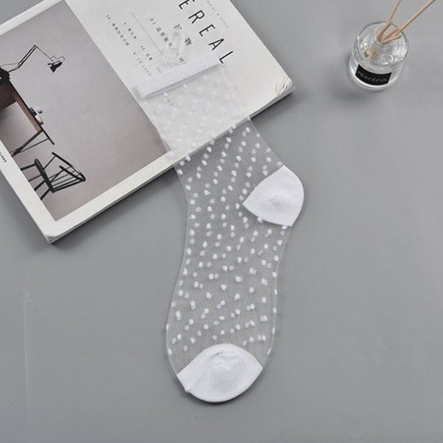 Swiss Dot Sheer Anklet Socks