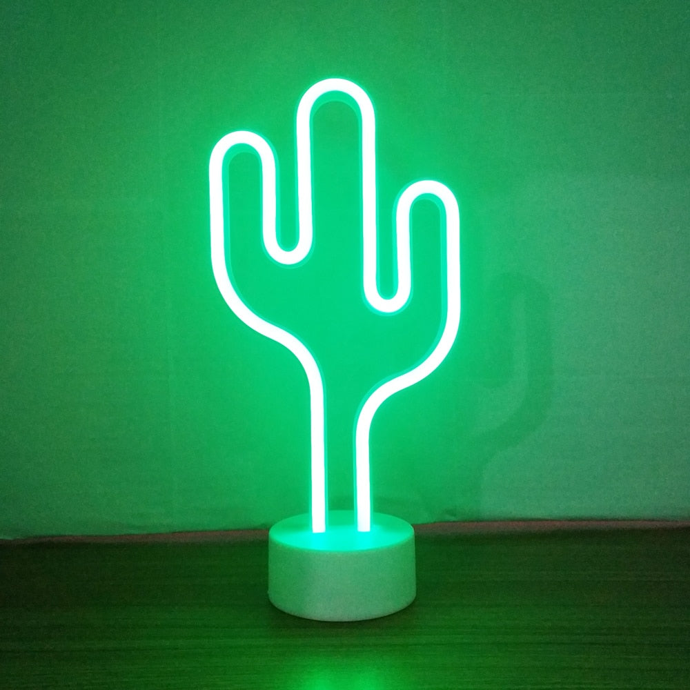 Cactus Neon LED Desktop Lamp - Cocus Pocus