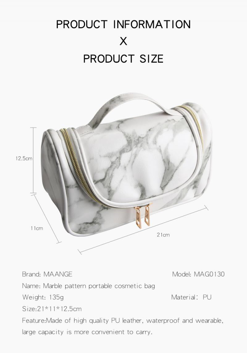 Waterproof Marble Cosmetic Bag - Cocus Pocus