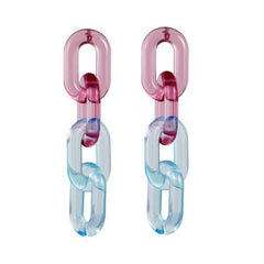 Clear Acrylic Chain Link Earrings