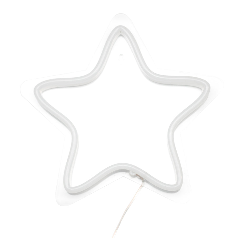 White LED Neon Star Sign - Cocus Pocus