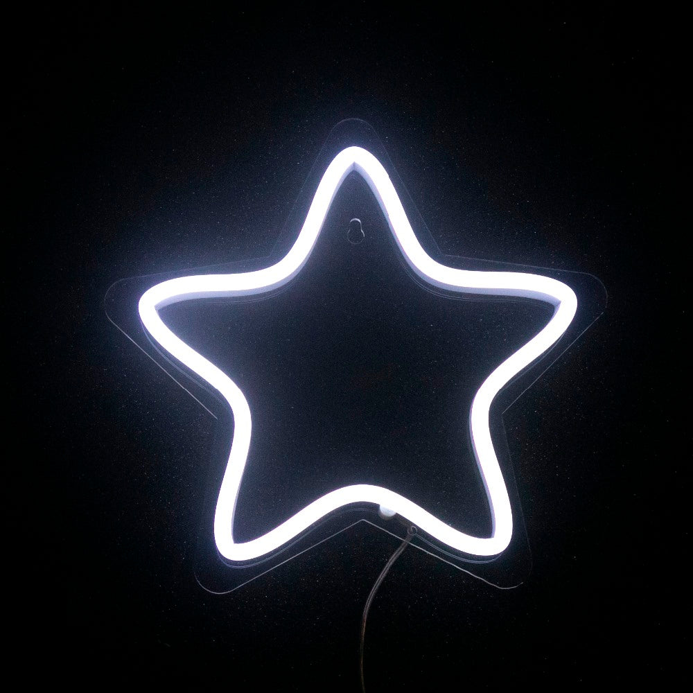 White LED Neon Star Sign - Cocus Pocus