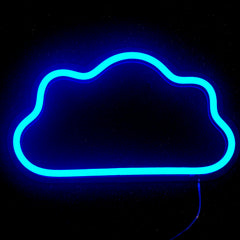 Blue LED Cloud Neon Sign - Cocus Pocus