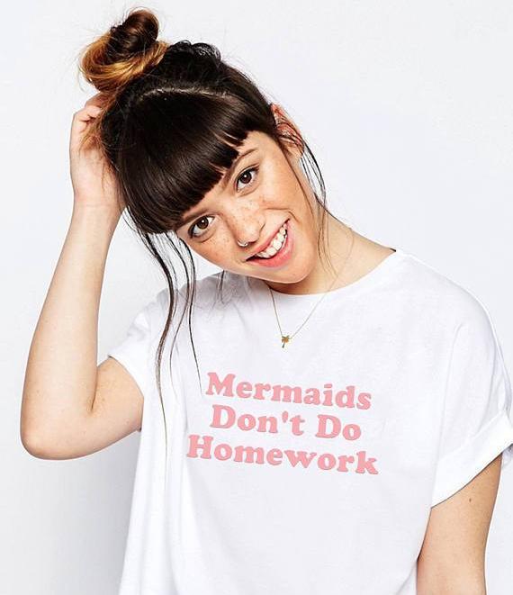 Mermaids Don't Do Homework T-Shirt - Cocus Pocus