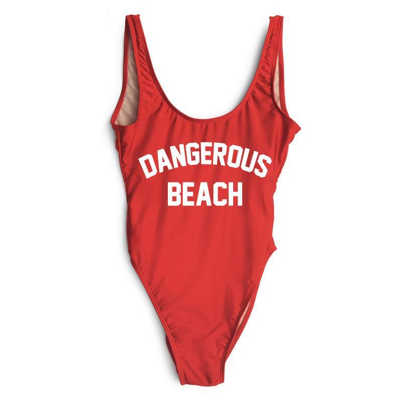 DANGEROUS BEACH One Piece Swimsuit - Cocus Pocus