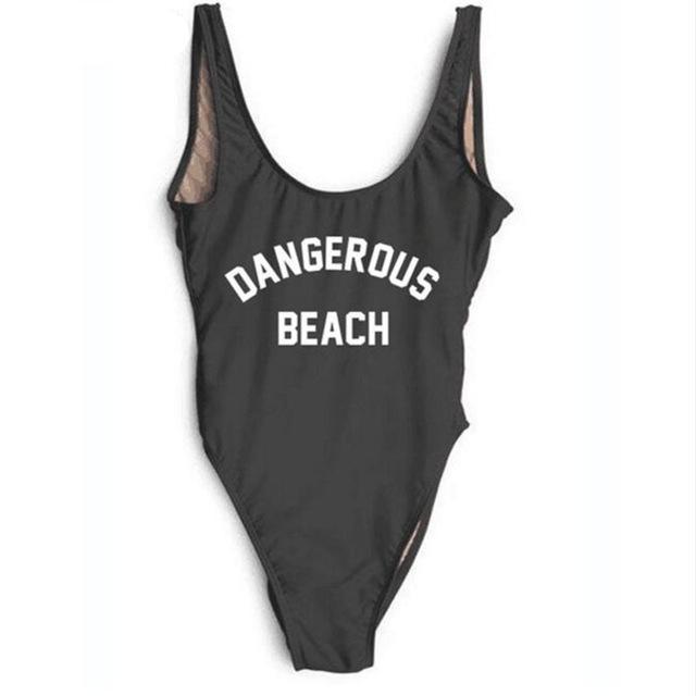 DANGEROUS BEACH One Piece Swimsuit - Cocus Pocus