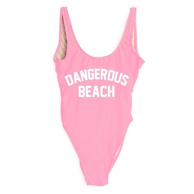 DANGEROUS BEACH One Piece Swimsuit - Cocus Pocus