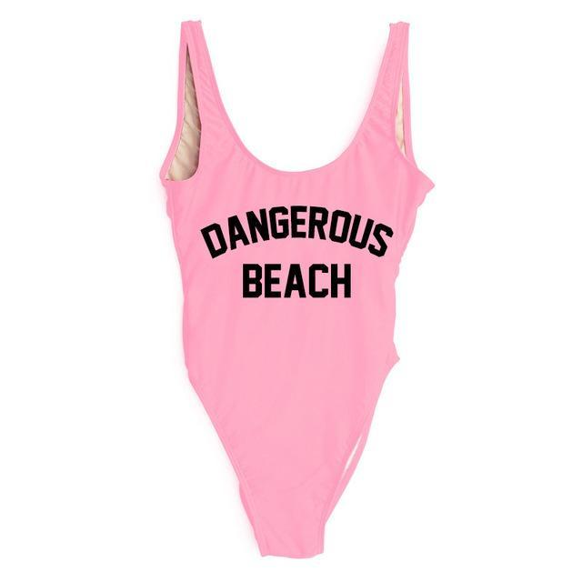 DANGEROUS BEACH One Piece Swimsuit - Cocus Pocus