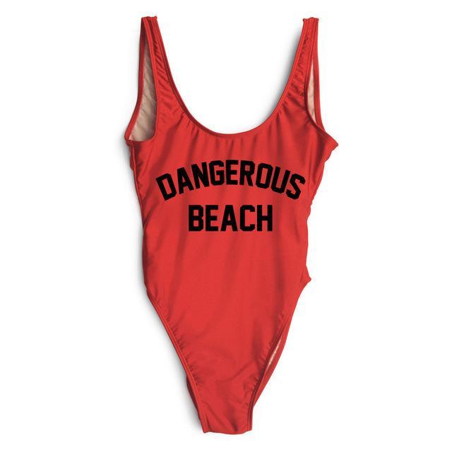 DANGEROUS BEACH One Piece Swimsuit - Cocus Pocus