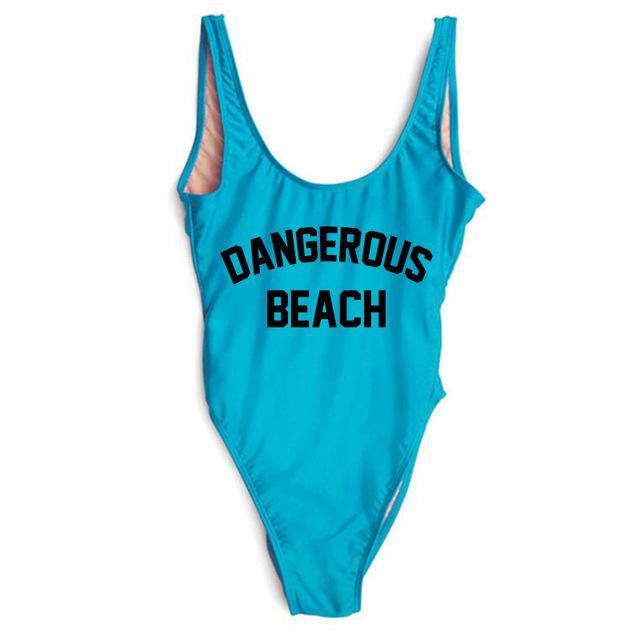 DANGEROUS BEACH One Piece Swimsuit - Cocus Pocus