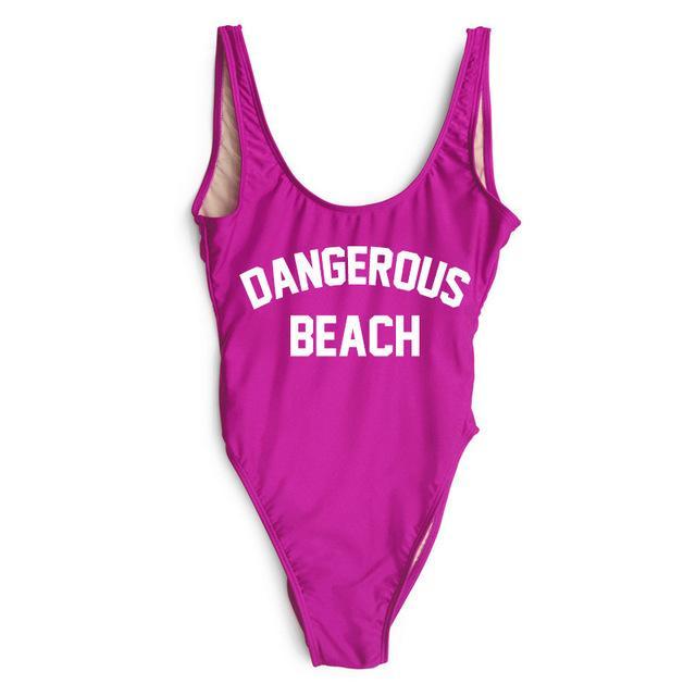 DANGEROUS BEACH One Piece Swimsuit - Cocus Pocus