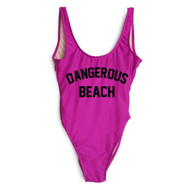 DANGEROUS BEACH One Piece Swimsuit - Cocus Pocus