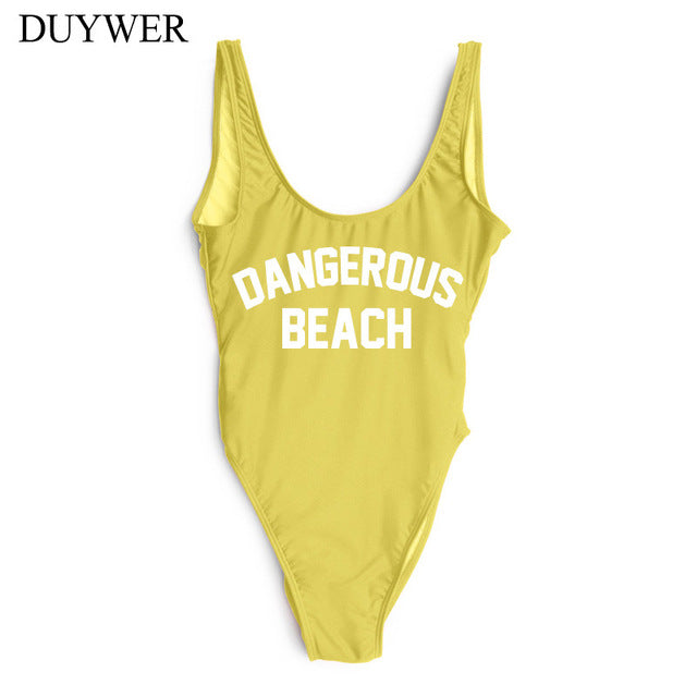 DANGEROUS BEACH One Piece Swimsuit - Cocus Pocus