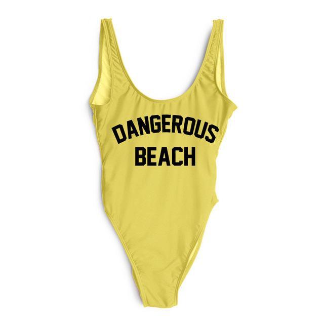 DANGEROUS BEACH One Piece Swimsuit - Cocus Pocus