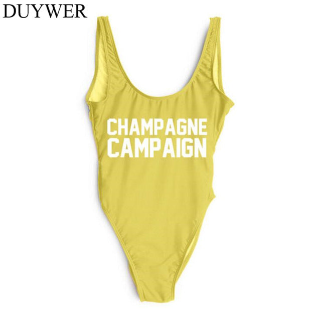 CHAMPAGNE CAMPAIGN One Piece Swimsuit - Cocus Pocus