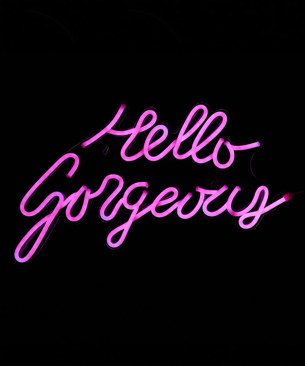 Hello Gorgeous LED Neon Wall Sign - Cocus Pocus